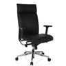 Sillón de oficina profesional CURYO en color negro con base de estrella de metal brillante y reposabrazos acolchados de hjh OFFICE