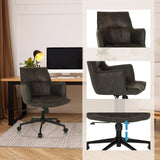 Silla Home Office SOLAO LIFE en color gris oscuro con base regulable en altura de hjh LIVING