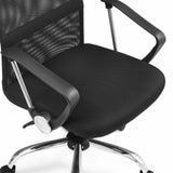 Asiento y reposabrazos del sillón de oficina Home Office PURE NET en negro con malla de hjh OFFICE