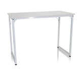 Escritorio blanco WORKSPACE I con tablero rectangular y patas en forma de U de hjh OFFICE – vista de 360° (vista frontal 20°)