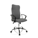 Silla Home Office ARTON 40 gris con reposabrazos y base brillante de cinco ruedas de hjh OFFICE – vista de 360° (vista frontal en diagonal 40°)
