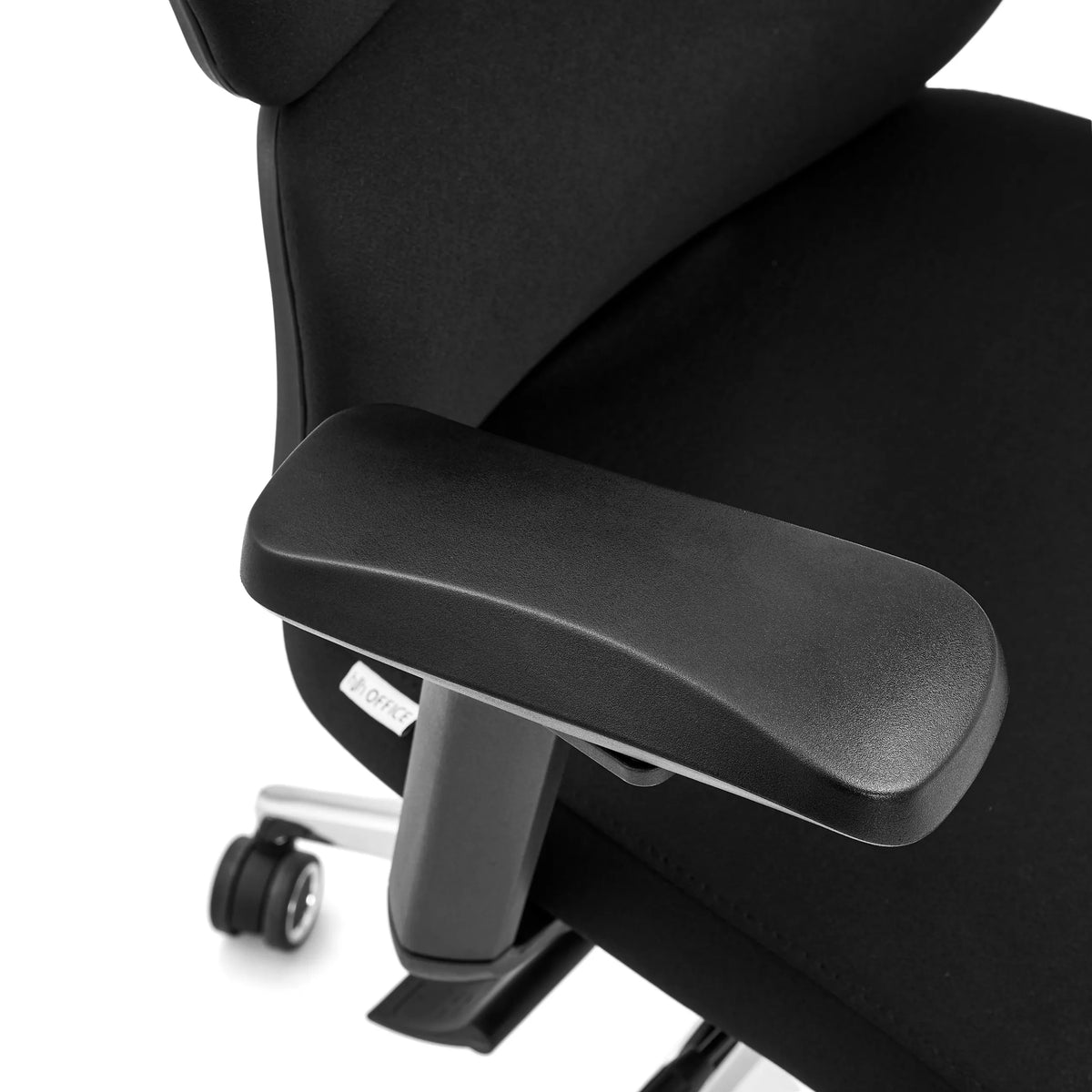 Reposabrazos de plástico negro de la Silla de oficina profesional Ergomy F 2 de hjh OFFICE