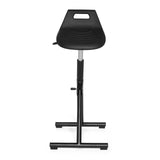 Asiento de pie TOP WORK 31 negro con casco de asiento y pie en T de hjh OFFICE – vista de 360° (vista frontal 0°)