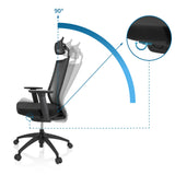 Respaldo ajustable con inclinación de hasta 90 grados de la Silla de oficina profesional ASPEN PRO de hjh OFFICE