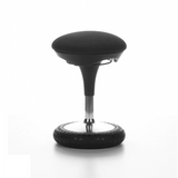 Asiento de pie SITNESS 20 negro con asiento acolchado y base redonda de Topstar – vista de 360° (vista frontal en diagonal 40°)