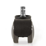 Ruedas para sillas 5x ROLO No-Noise 11mm/50mm negras para suelos duros con pasador de fijación metálico de hjh OFFICE