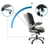 Mecanismos de ajuste e inclinación de 90 grados del respaldo de la Silla giratoria XXL INSTRUCTOR T I de hjh OFFICE