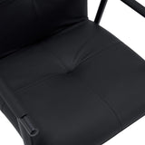 Tapicería de cuero sintético negro del asiento de la silla tapizada Lifea Flex de hjh LIVING