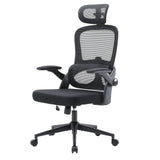 Silla de oficina profesional MC102C-M101 negra con respaldo de malla, reposacabezas y reposabrazos de Sihoo