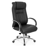 Silla giratoria XXL G 600 negra con reposabrazos y base de cinco ruedas de hjh OFFICE – vista de 360° (vista frontal en diagonal 40°)