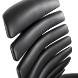 Tapicería de cuero sintético acolchado de la silla de mostrador ERGO LINE II WORK en negro de hjh OFFICE