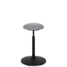Asiento de pie BALANCE SIT gris con cojín redondo y base negra de hjh OFFICE
