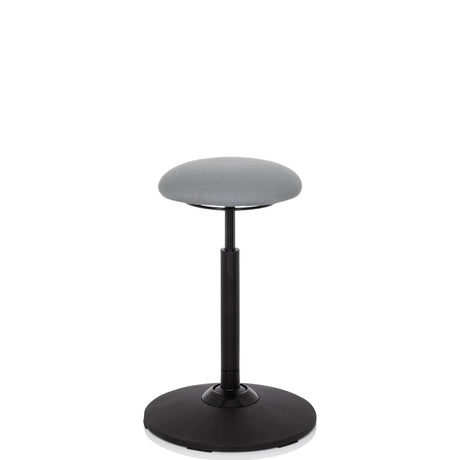 Asiento de pie BALANCE SIT gris con cojín redondo y base negra de hjh OFFICE