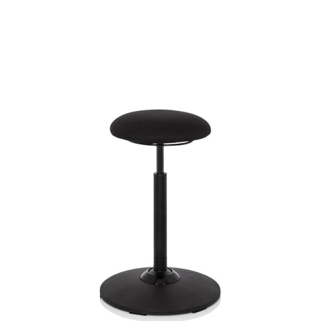 Asiento de pie BALANCE SIT negro con cojín de asiento redondo y una base estable de hjh OFFICE