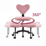 Función giratoria de 360 grados de la silla de meditación Asanasit rosa con respaldo en forma de corazón de hjh LIVING