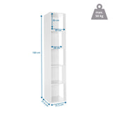 Dibujo dimensional del estante KALAG S con una altura de 160 cm y una anchura de 31,5 cm de hjh LIVING