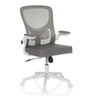 Silla Home Office BELIO W en gris con respaldo de malla y estructura blanca de hjh OFFICE
