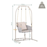 Dibujo dimensional de la Silla colgante Skylo con 199 cm de altura y 110 cm de anchura de hjh LIVING