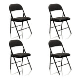 Set de cuatro sillas plegables TUDELA negras de hjh OFFICE