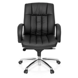 Silla giratoria XXL G 100 negra con tapicería acolchada y base de cinco ruedas de hjh OFFICE – vista de 360° (vista frontal 0°)
