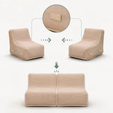 Cierre de velcro para conectar dos Sofás Hinchables beiges Sitzolo Air de hjh LIVING