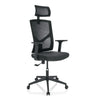 Silla Home Office BRETON B con malla negra y reposacabezas de hjh OFFICE