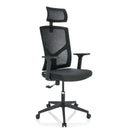 Silla Home Office BRETON B con malla negra y reposacabezas de hjh OFFICE
