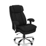 Silla giratoria BUILDER XXL I con tapizado de tela negra y base brillante de hjh OFFICE