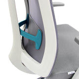 Soporte lumbar turquesa de la Silla de oficina profesional HALIFAX en gris de hjh OFFICE