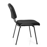 Silla de cuatro patas negra XT 600 XL con tapizado en el asiento y el respaldo de hjh OFFICE – vista de 360° (vista lateral 100°)