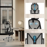 Reposacabezas y respaldo ajustables de la Silla de oficina profesional RALOO PRO de hjh OFFICE