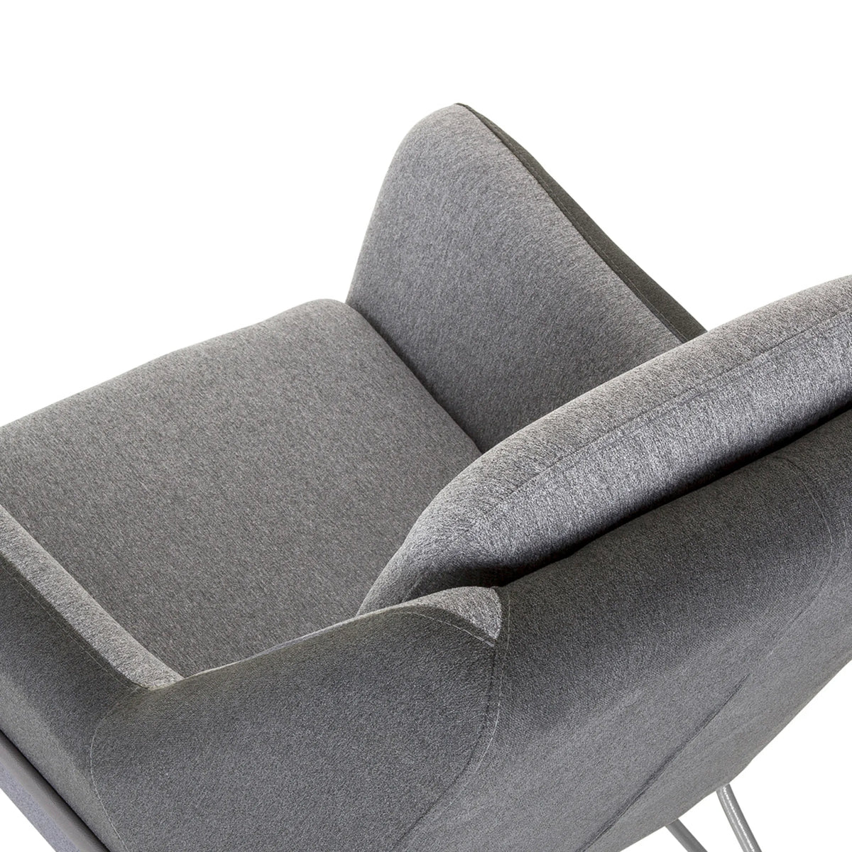 Tapizado de tela gris y relleno del sillón tapizada LAGUN de hjh OFFICE