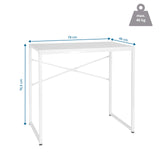 Dibujo dimensional del Escritorio EASY UP H I de 78 × 46 cm y una carga máxima de 40 kg de hjh OFFICE