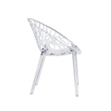 Silla de cuatro patas transparente Artifo T con asiento perforado y cuatro patas de hjh LIVING