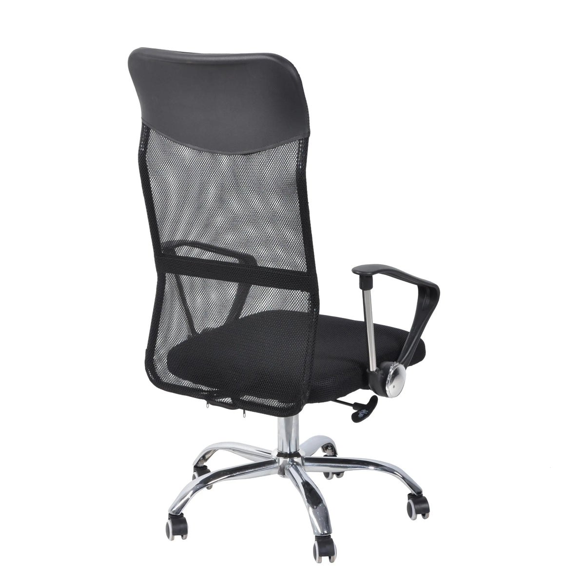 Sillón de oficina Home Office Stryka Net con respaldo de malla en negro sobre base de estrella de hjh OFFICE