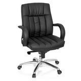 Silla giratoria XXL G 100 negra con tapicería acolchada y base de cinco ruedas de hjh OFFICE – vista de 360° (vista frontal 20°)