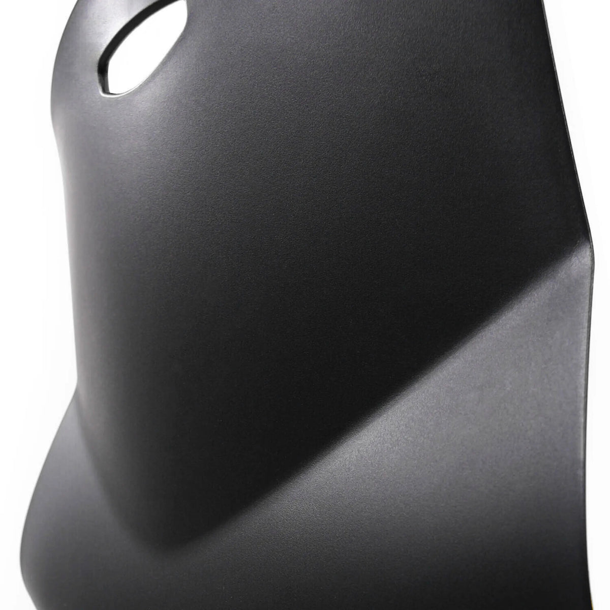 Respaldo de plástico negro con abertura para el asa de la silla de cuatro patas T36 V de hjh OFFICE