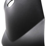 Respaldo de plástico negro con abertura para el asa de la silla de cuatro patas T36 V de hjh OFFICE