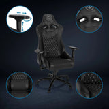 Silla gaming GAMEBREAKER SX 04 en negro con reposabrazos ajustables y tapizado acolchado de hjh OFFICE