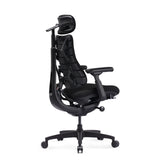 Silla alta gama LiberNovo Omni SE en negro con reposacabezas y reposabrazos de Libernovo