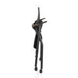 Vista lateral de la silla plegable PRIORITY II negra con ruedas de hjh OFFICE