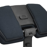 Apoyo acolchado para las rodillas de la silla ergonómica de rodillas EvoShift en negro con estructura negra de hjh OFFICE