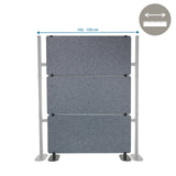 Ajuste de anchura de 103 - 159 cm del separador FLEXMIUT EXTEND en gris de hjh OFFICE