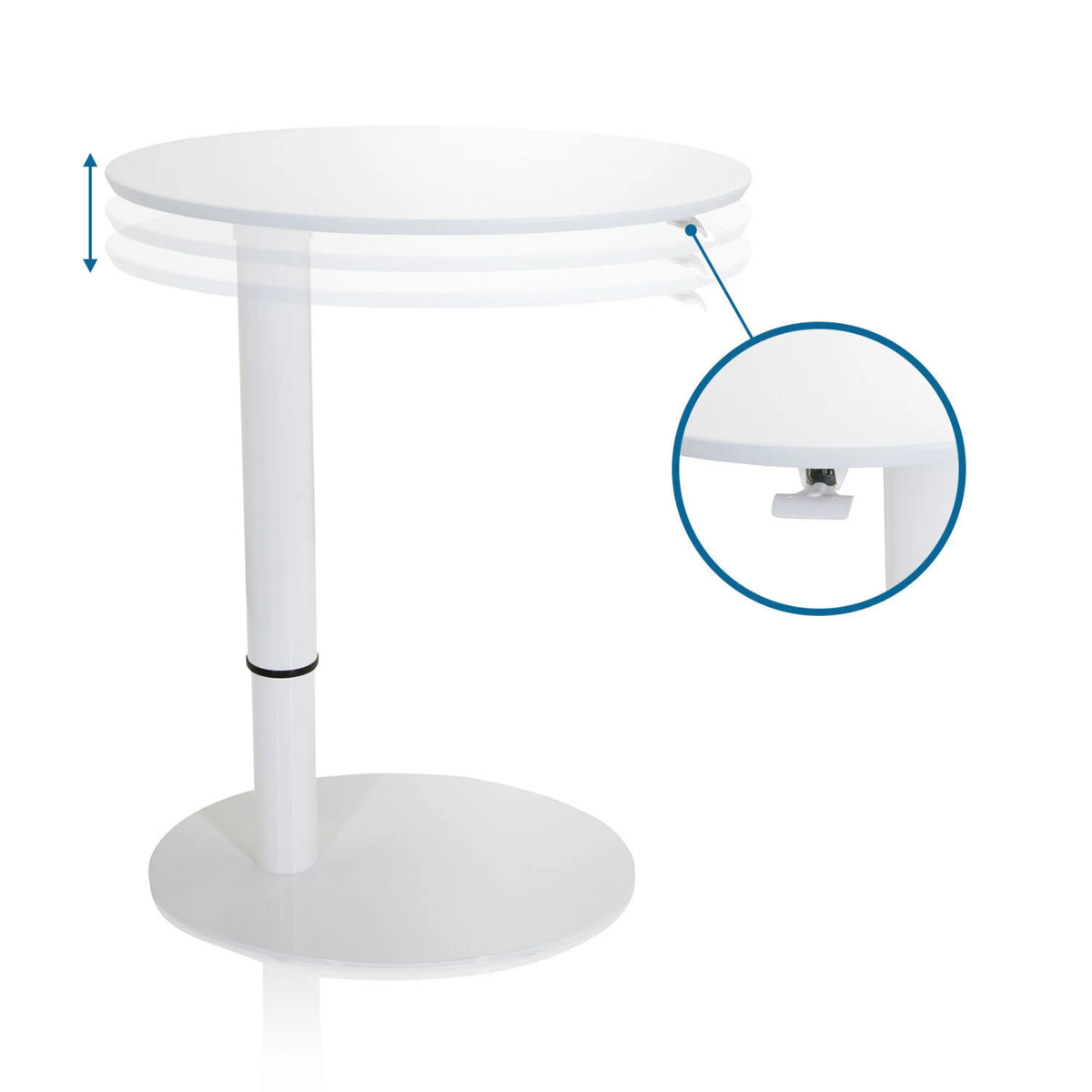 Tablero regulable en altura del escritorio de pie STAND III en color blanco de hjh OFFICE
