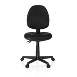 Silla Home Office CITY 25 negra con respaldo de malla y base de cinco ruedas de hjh OFFICE – vista de 360° (vista frontal 0°)