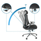 Respaldo y altura del asiento ajustables de la silla de oficina profesional FALEO B con una inclinación de 90° de hjh OFFICE