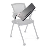 Bandeja de escritura negra TABLET PRIORITY II como Accesorios para sillas de hjh OFFICE – vista de 360° (vista trasera 180°)