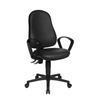 Silla de oficina profesional CALIFORNIA 25 HD negra con reposabrazos y base con ruedas de Topstar