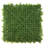 Estera vegetal verde LEAFLUXE 3 con rejilla cuadrada de plástico y vegetación artificial de hjh LIVING