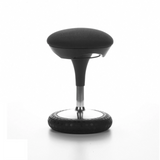 Asiento de pie SITNESS 20 negro con asiento acolchado y base redonda de Topstar – vista de 360° (vista frontal 20°)